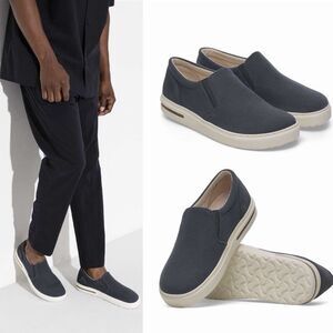 Birkenstock Oswego Canvas Suede Shoe Navy Men’s Size 10 43